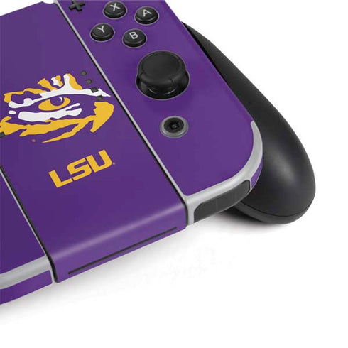 Louisiana State University - LSU Tiger Eye Logo Nintendo Switch OLED (2021) Skin